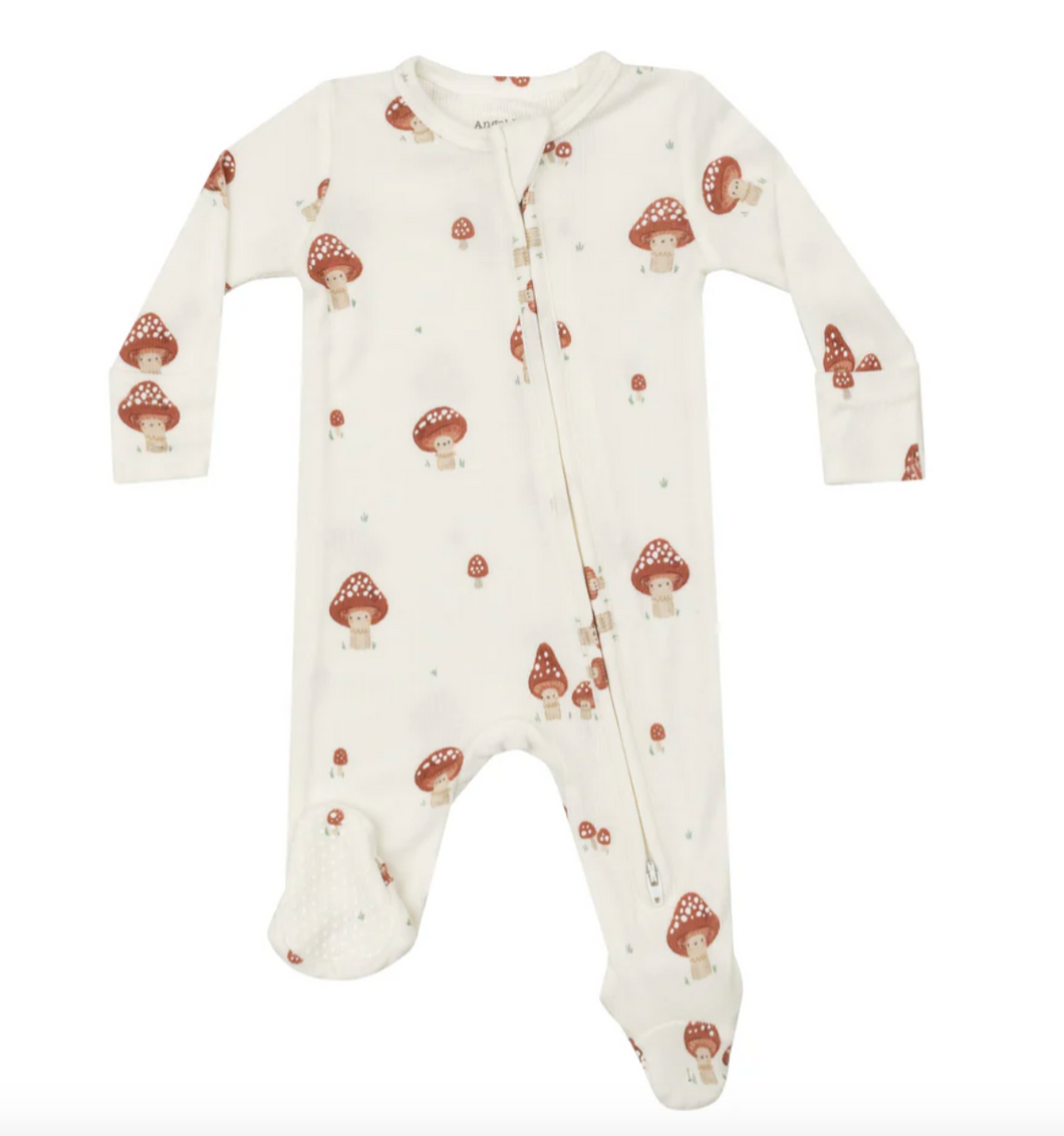 Angel Dear 2 Way Zipper Footie Mushrooms