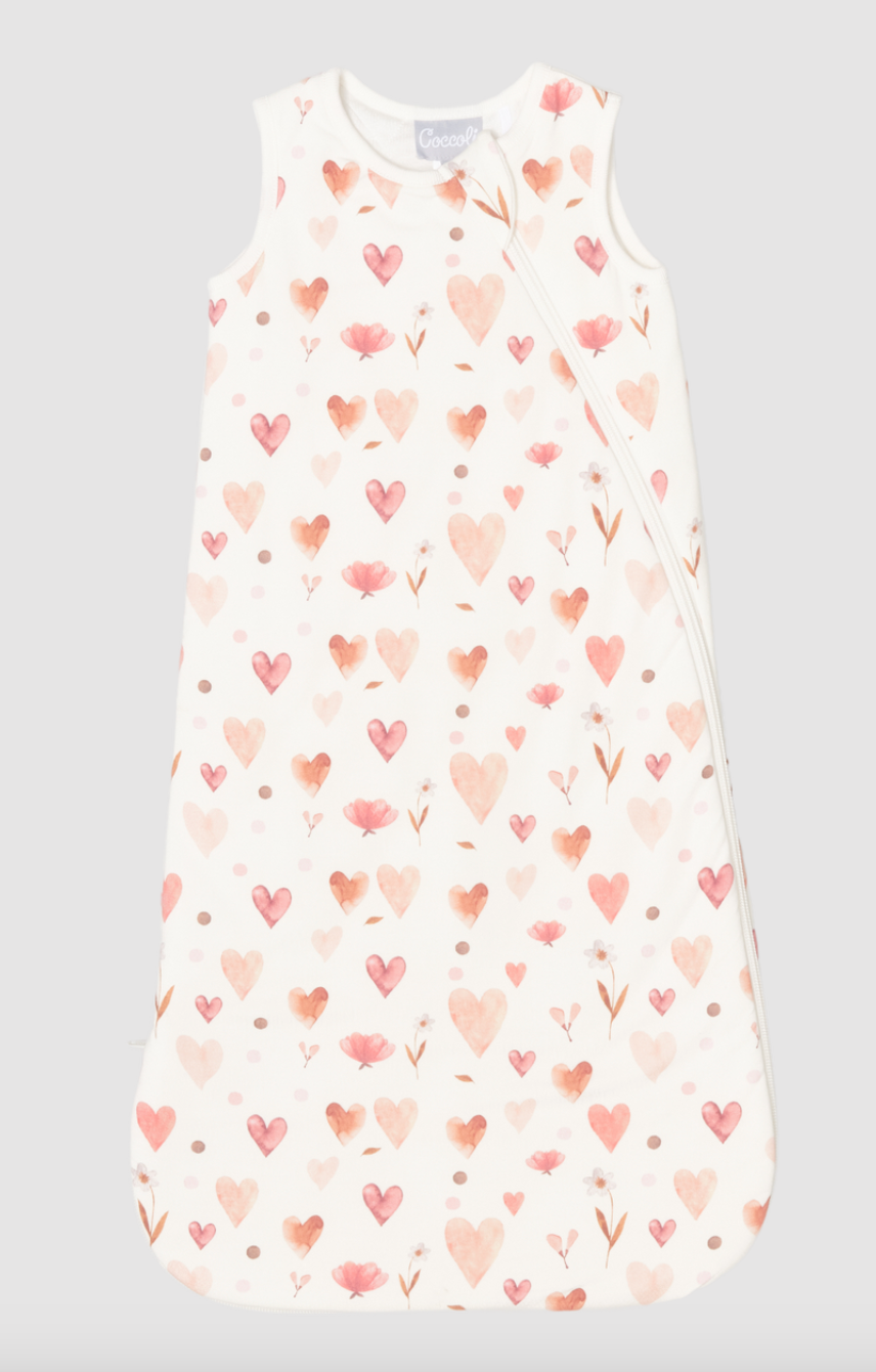 Coccoli Modal 1.5 Togs Sleepsack Hearts Size NB-9M
