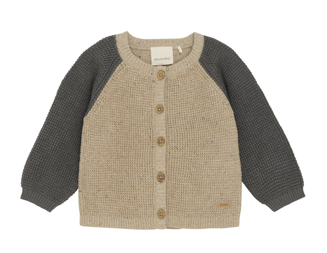 Minymo Cardigan Knit Beige Melange
