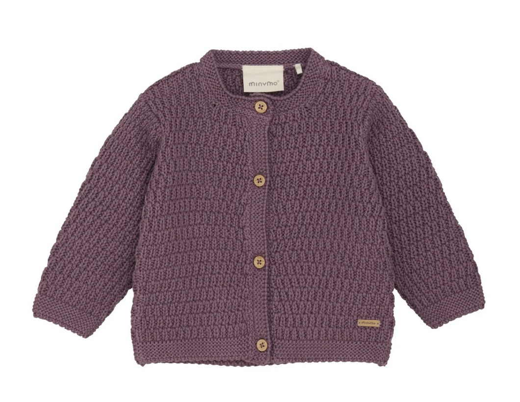 Minymo Cardigan Knit Black Plum