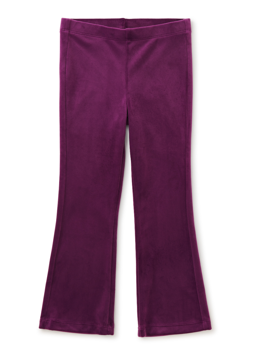 Tea Collection Very Velour Flare Pants Cosmic Berry
