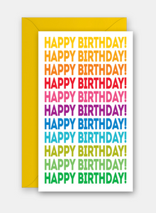 Enclosure Card Rainbow Birthday Repeat
