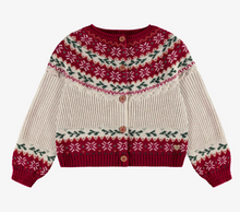 Load image into Gallery viewer, Souris Mini Cream And Red Knit Sweater
