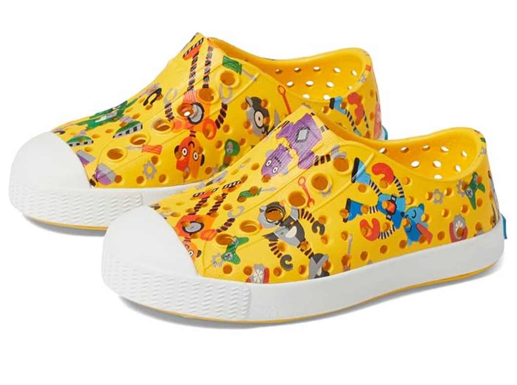 Native Jefferson Sugarlite Crayon Yellow/ Shell White/ Victoria Robuddies