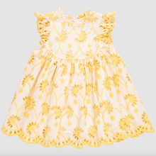 Load image into Gallery viewer, Pink Chicken Girls Cynthia Dress Bright Yellow Eyelet Size 6 Years
