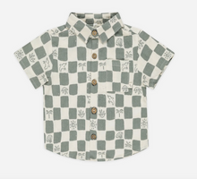 Load image into Gallery viewer, Rylee + Cru Collared Short Sleeve Shirt Coastal Check
