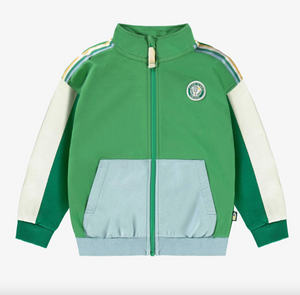 Souris Mini Green High Collar Vest With Color Blocks