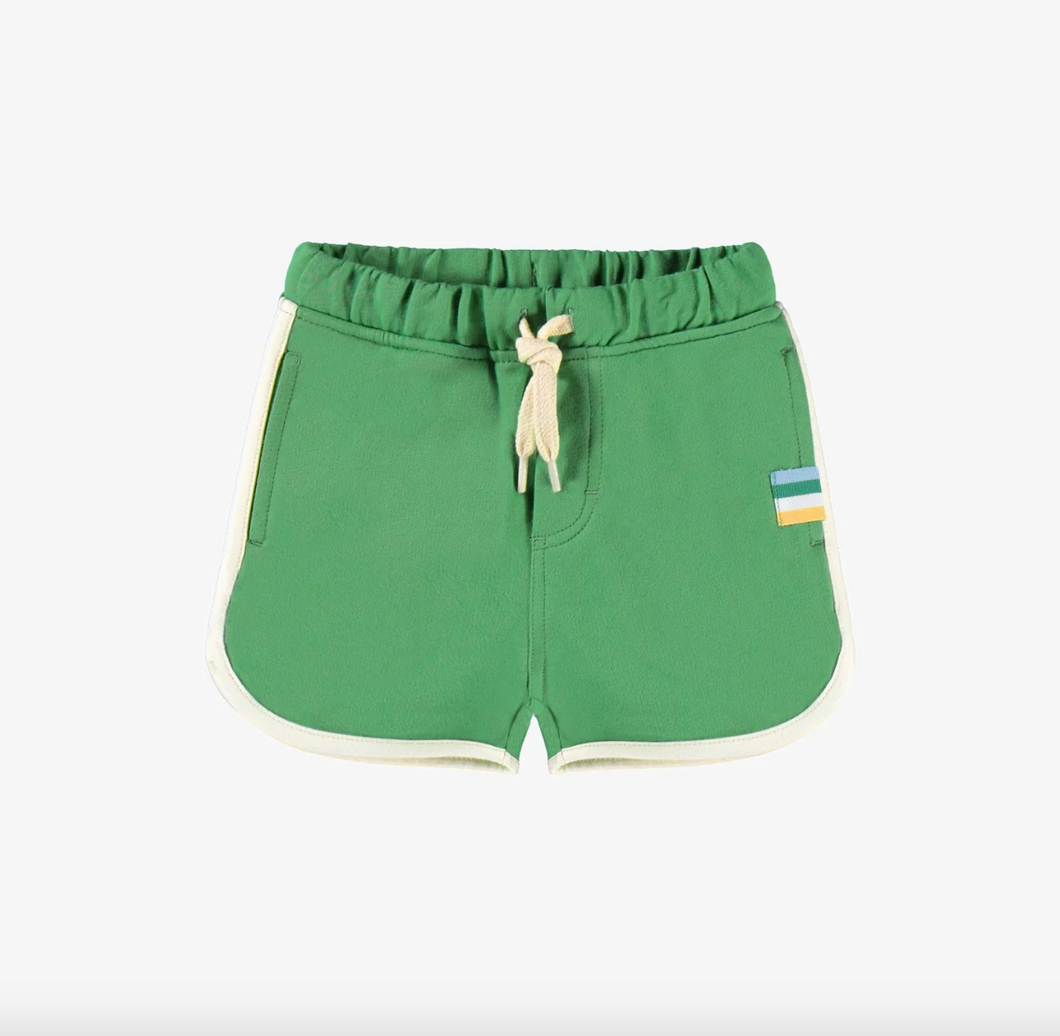 Souris Mini Sporty Green Shorts In French Cotton