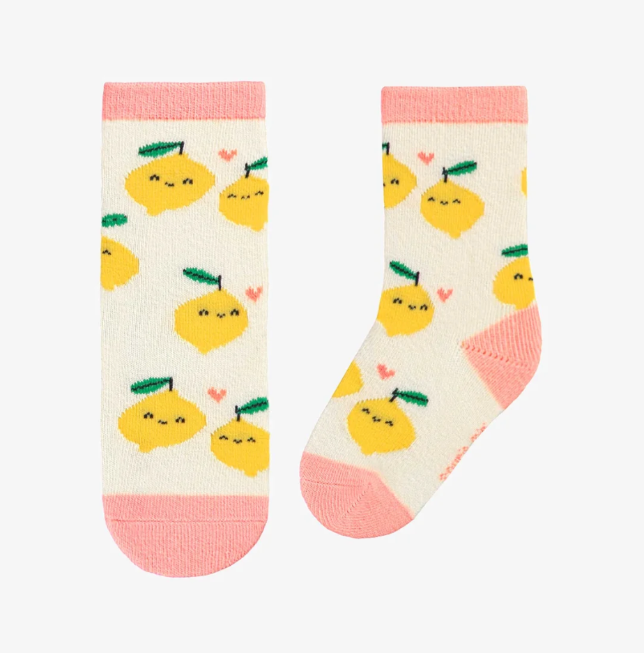 Souris Mini Cream Socks with Lemons