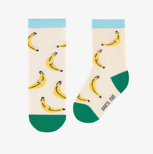 Souris Mini Cream Socks with Bananas Size 6-9m