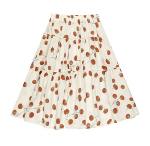 Rylee + Cru Tiered Midi Skirt Tomatoes