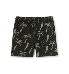 Tea Collection Printed Knit Shortie Lightning Palms