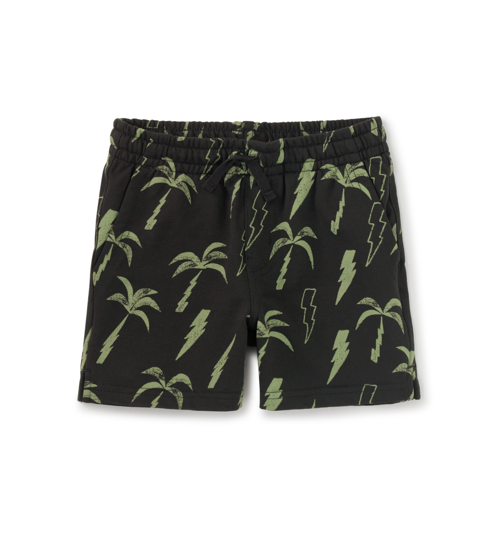 Tea Collection Printed Knit Shortie Lightning Palms