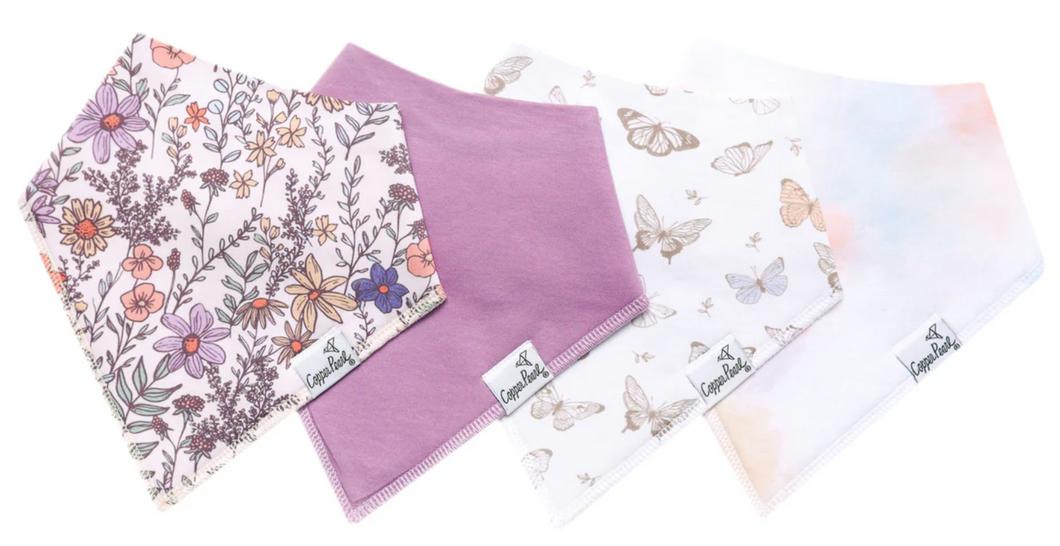 Copper Pearl Bandana Bibs Flora 4-Pack
