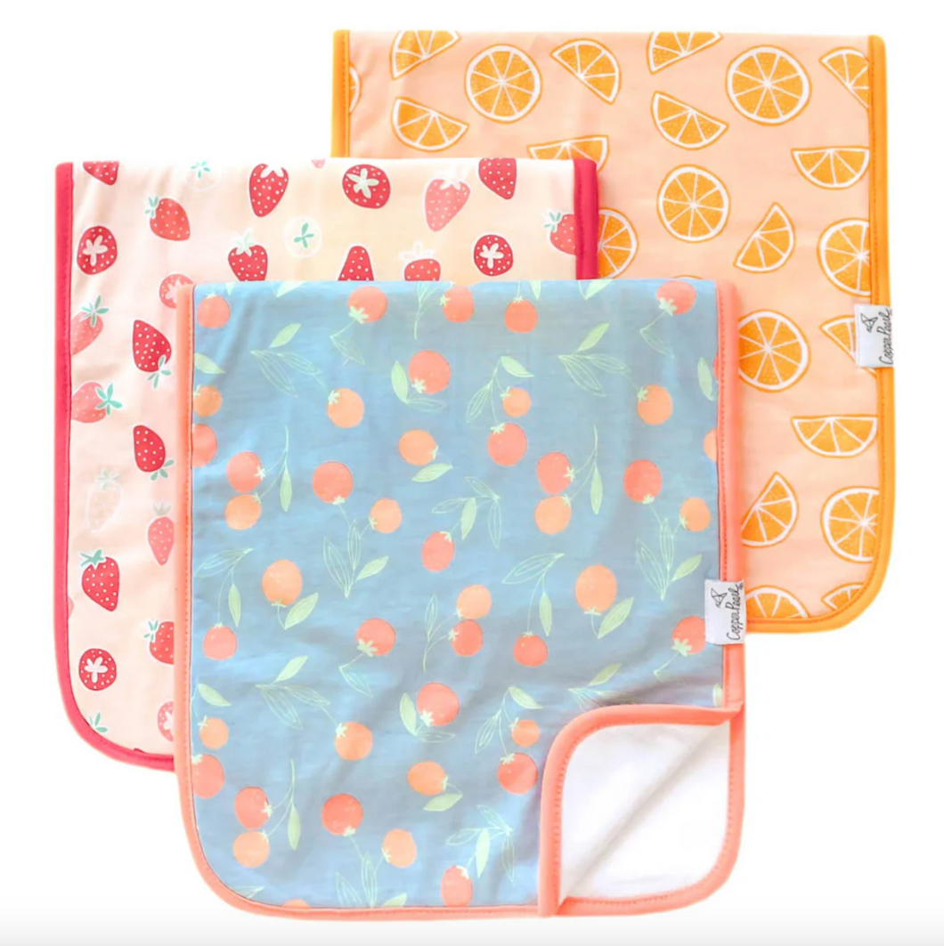 Copper Pearl Premium Burp Cloths Clementine