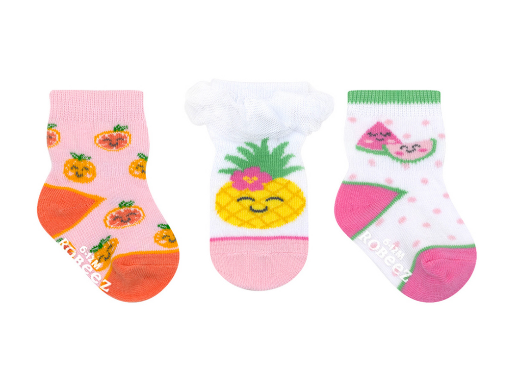 Robeez Fruit Mania 3-Pack Baby Socks