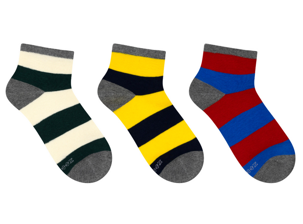 Robeez Rugby Stripes 3-Pack Socks
