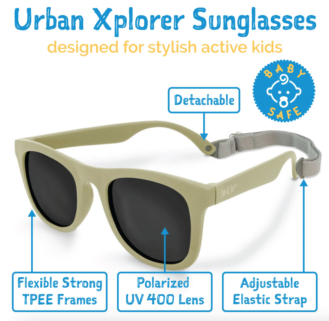 Jan & Jul Polarized Lenses flexible frames Olive/Khaki