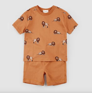 Miles The Label Lion Print Ora Orange Set