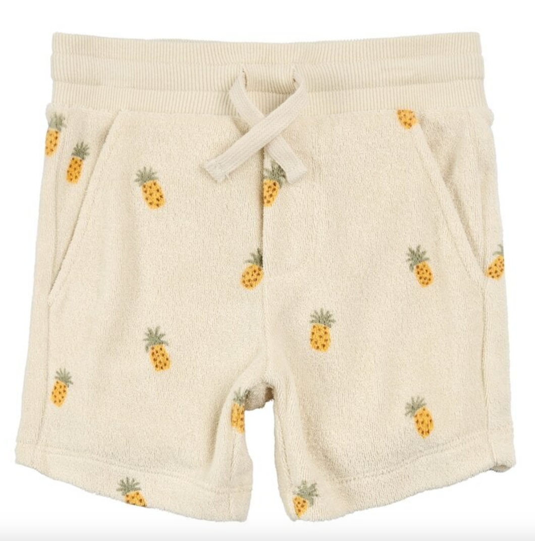 Miles The Label Kids Beige Pineapple shorts