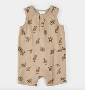 Firsts By Petit Lem Monkey Sleeveless Romper