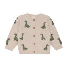 Load image into Gallery viewer, Minymo Dinosaur Knit Cardigan Size 9M
