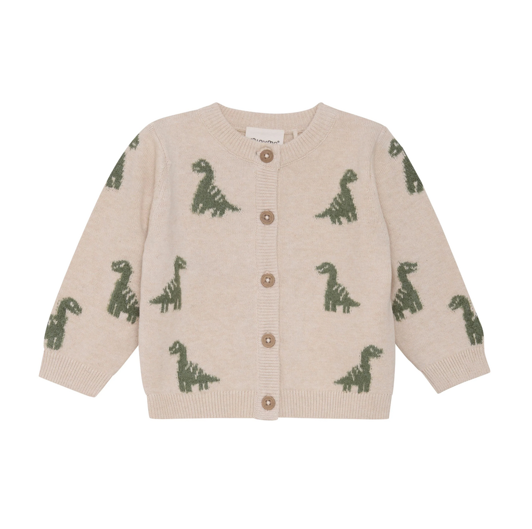 Minymo Dinosaur Knit Cardigan Size 9M