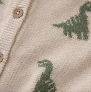 Minymo Dinosaur Knit Cardigan Size 9M
