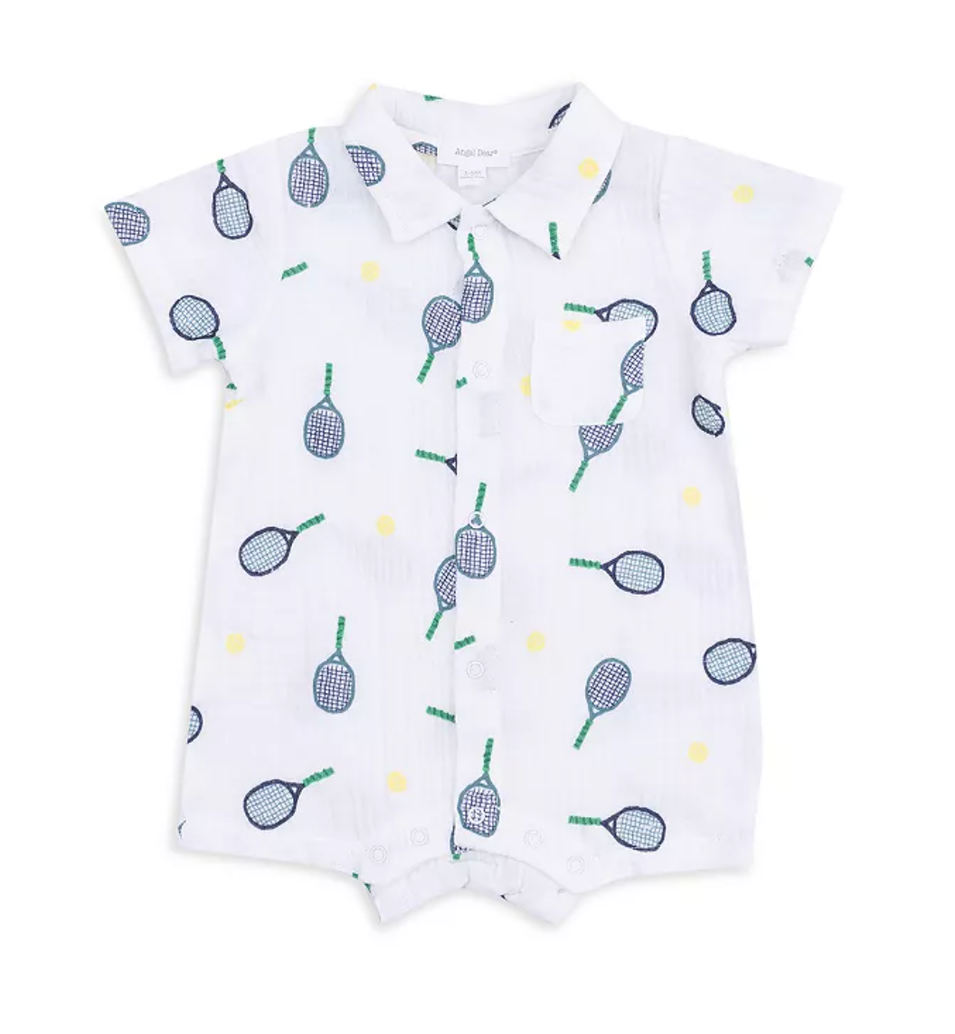 Angel Dear Tennis Button Down Polo Shortie