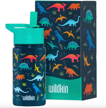 Load image into Gallery viewer, Wildkin Jurassic Dinosaur 14 oz Stainless Steel Water Bottle
