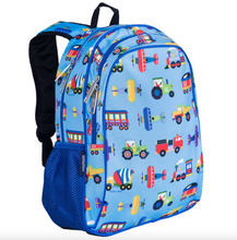 Load image into Gallery viewer, Wildkin Trains, Planes &amp; Trucks 15 Inch Backpack
