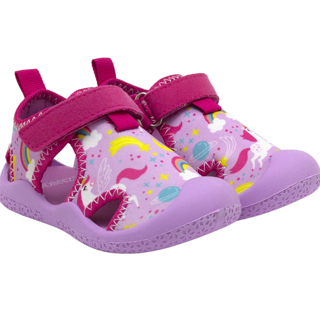 Robeez Water Shoes Unicorns Lavender Size 8 Toddler