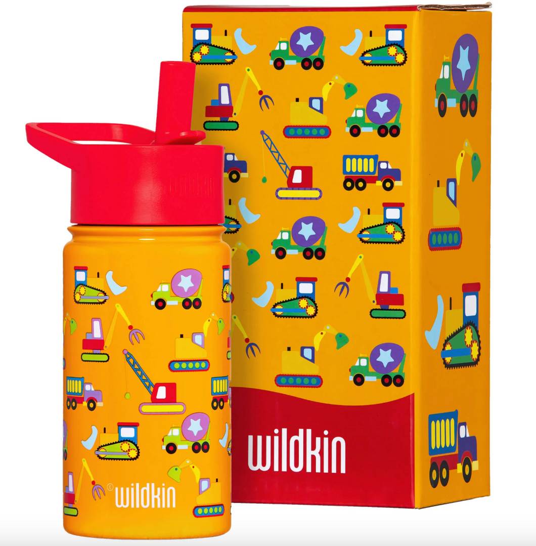 Wildkin Under Construction 14 oz Stainless Steel Water Bottle