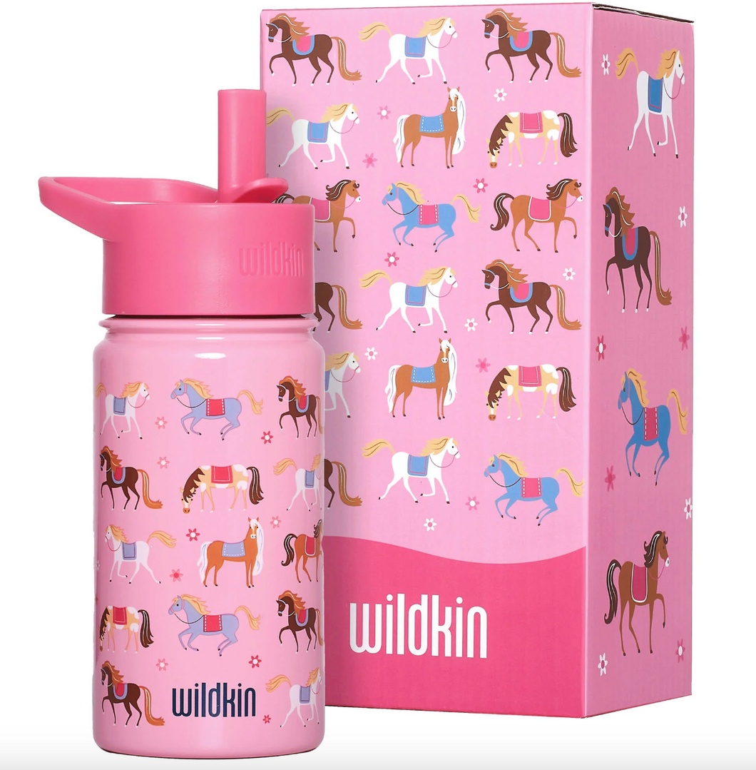 Wildkin Horses 14 oz Stainless Steel Water Bottle