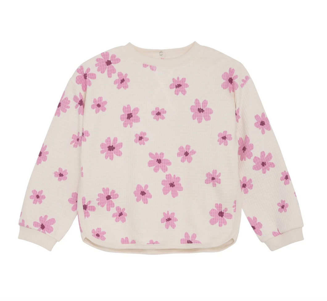 Minymo Flower Cotton Sweatshirt