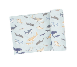 Angel Dear Swaddle Blanket Sharks