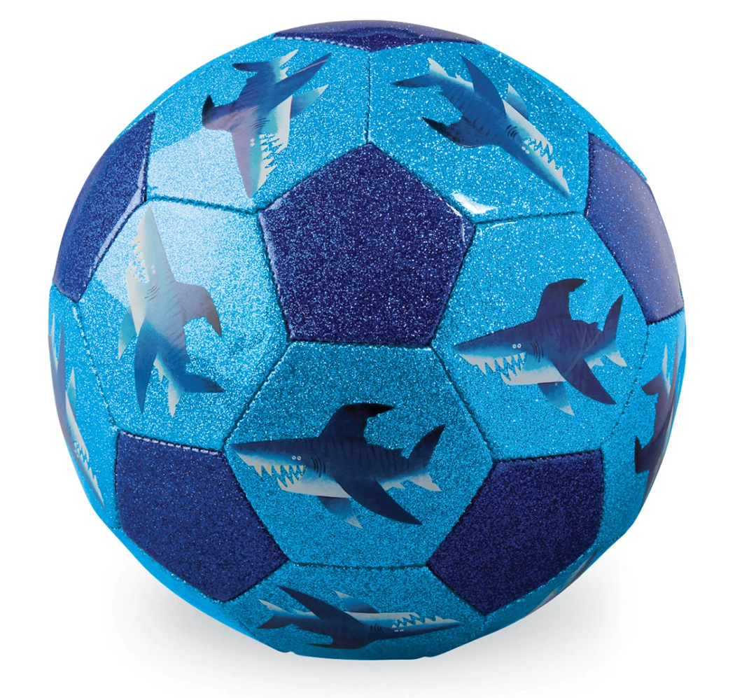 Crocodile Creek Size 3 Glitter Soccer Ball Shark City