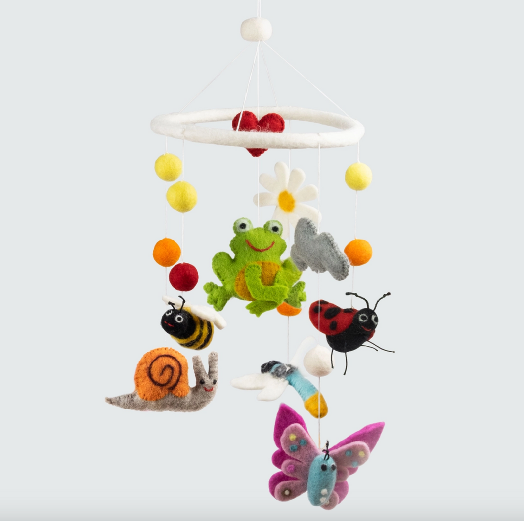 The Winding Road Baby Mobile Spring Garden Friends Nursery Decor