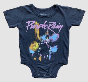 Rowdy Sprout Prince Purple Rain Short Sleeve Onesie