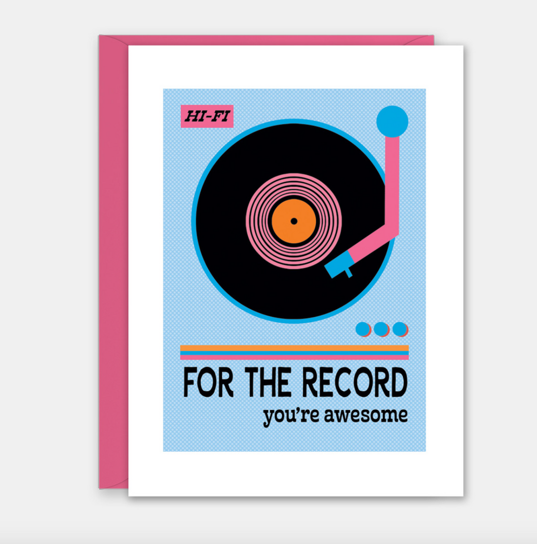 Congratulations Card Awesome Turntable