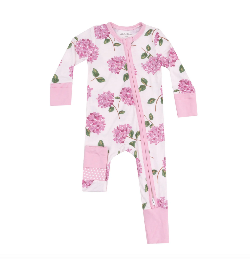 Angel Dear 2 Way Zipper Romper Hydrangeas