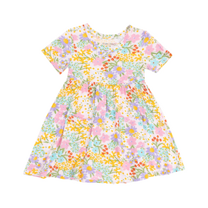 Angel Dear Amelia Floral Short Sleeve Twirly Dress Size 2T