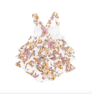 Angel Dear Anna May Floral Ruffle Sunsuit Size 3-6m