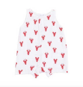 Angel Dear Lobster Muslin Sleeveless Shortie Romper
