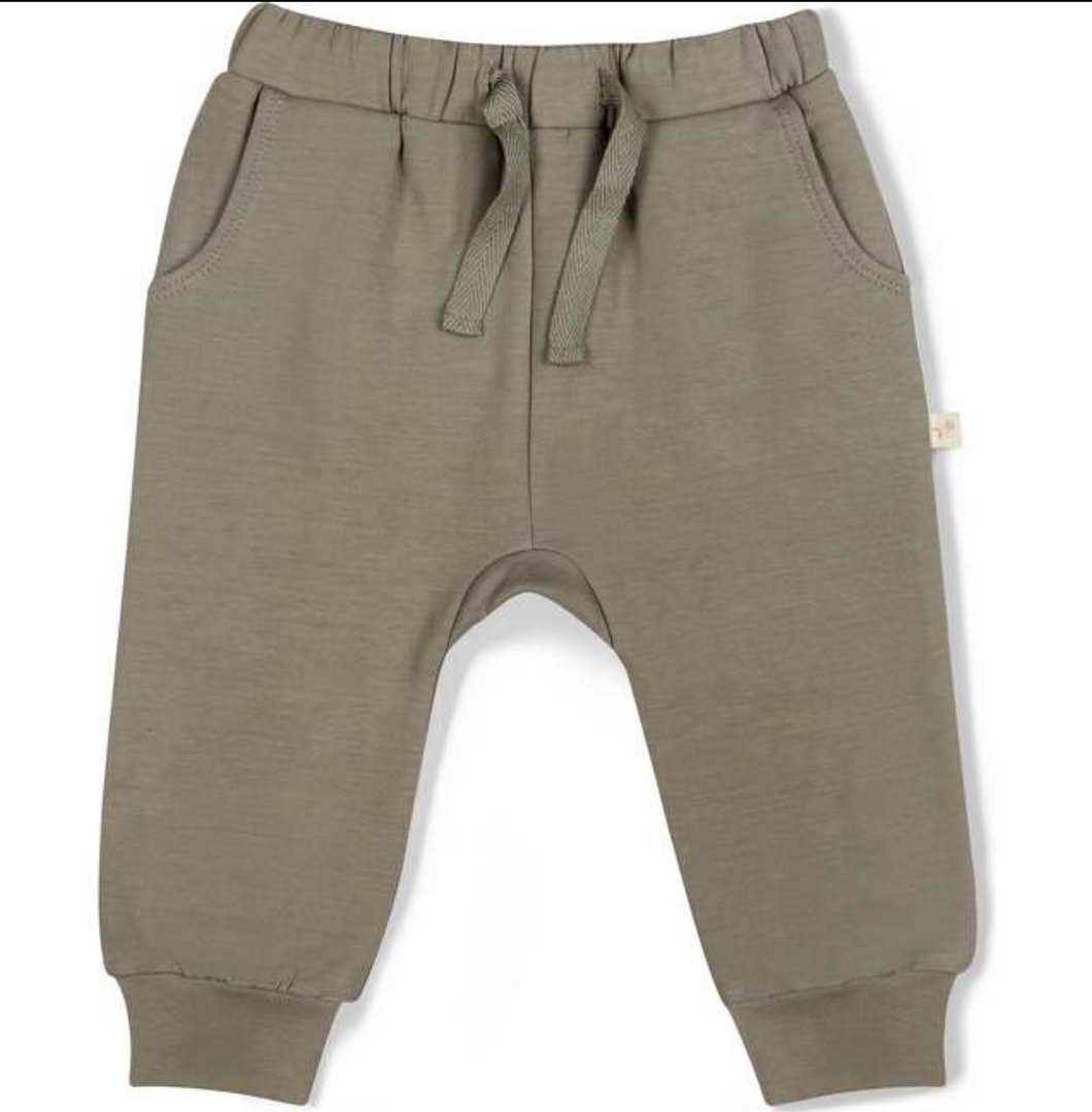 Makemake Organics Fleece Jogger Pants Olive