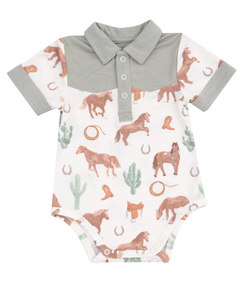Angel Dear Western Horses Bodysuit