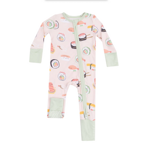 Angel Dear Sushi Pink 2 Way Zipper Romper Size 12-18m