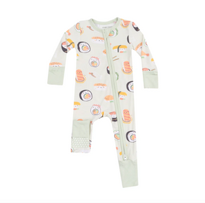 Angel Dear Sushi Green 2 Way Zipper Romper Size NB