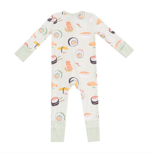 Angel Dear Sushi Green 2 Way Zipper Romper Size NB