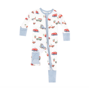 Angel Dear Off Road Adventure 2 Way Zipper Romper Size 12-18m